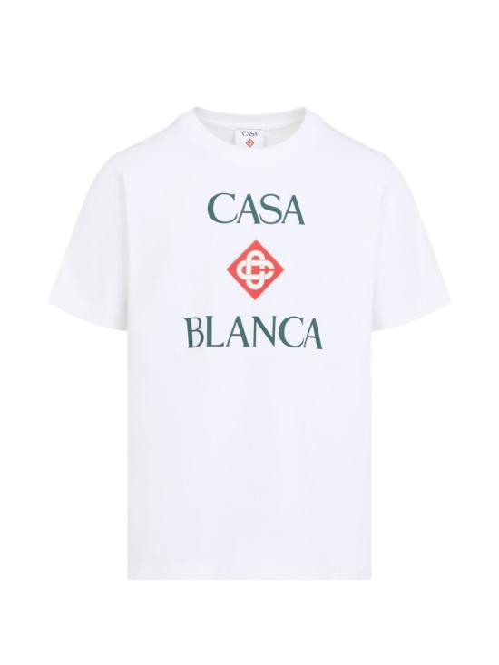 26FW 카사블랑카 반팔 티셔츠 MPF26JTS00120 WHITEJERSEY - CASABLANCA