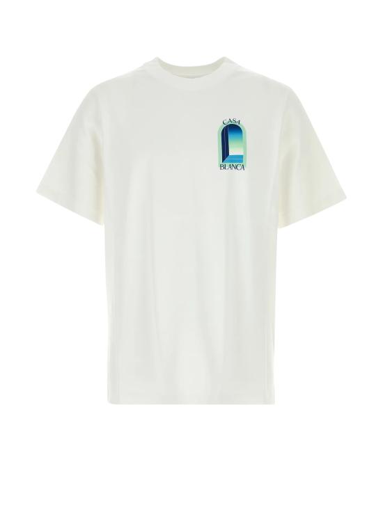 26FW 카사블랑카 반팔 티셔츠 MPF26JTS00114 WHITEJERSEY