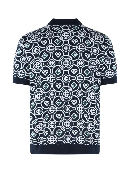26FW 카사블랑카 폴로 티셔츠 MAW26KW146401 COTTON NAVY - CASABLANCA