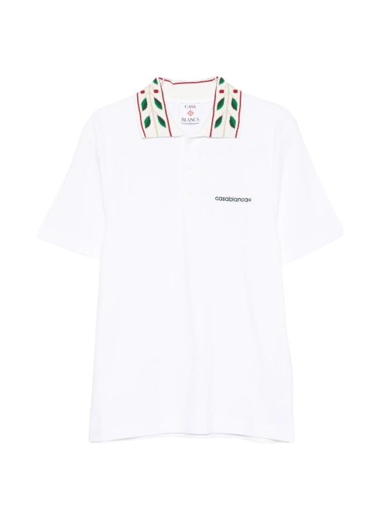 26FW 카사블랑카 반팔 티셔츠 MPF26JTP49901 TEXTUREDPIQUE WHITE