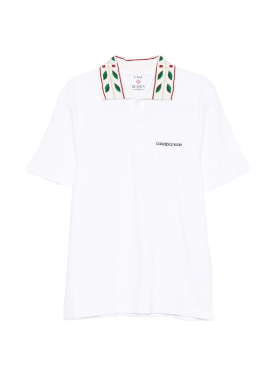 26FW 카사블랑카 반팔 티셔츠 MPF26JTP49901 TEXTUREDPIQUE WHITE - CASABLANCA