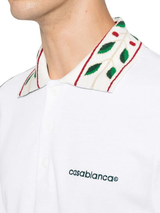 26FW 카사블랑카 반팔 티셔츠 MPF26JTP49901 TEXTUREDPIQUE WHITE - CASABLANCA
