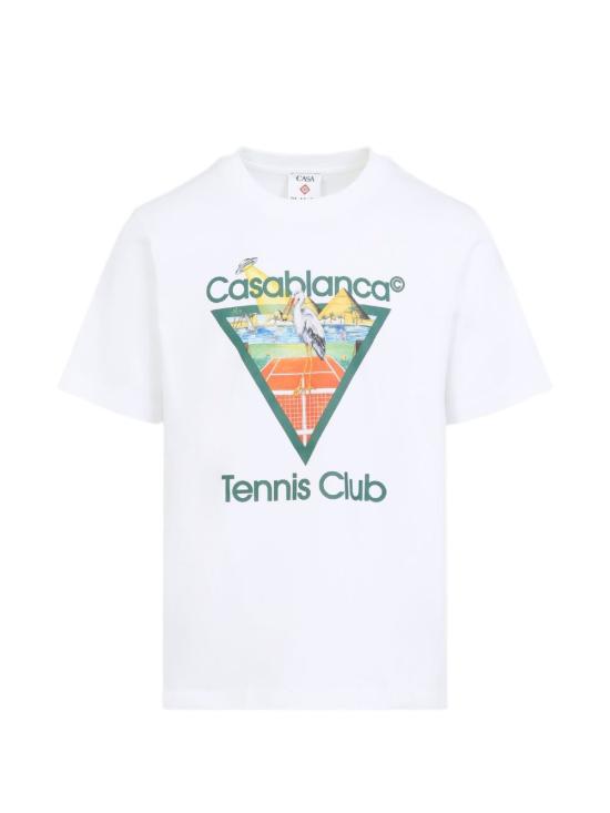26FW 카사블랑카 반팔 티셔츠 MPF26JTS00103 WHITEJERSEY - CASABLANCA