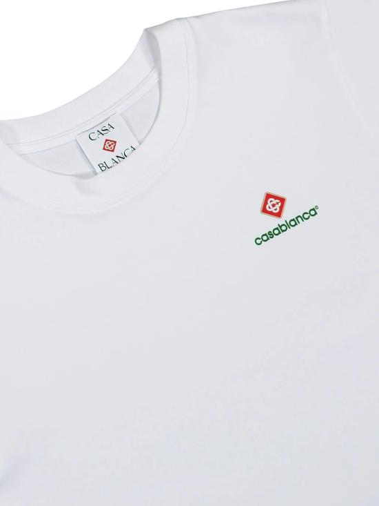 26FW 카사블랑카 반팔 티셔츠 MPF26JTS00111 WHITEJERSEY - CASABLANCA