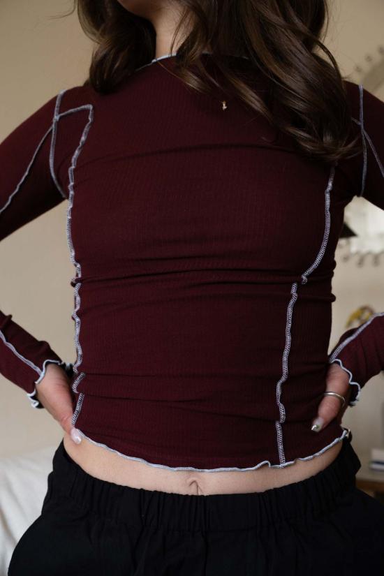  베이스레인지 긴팔 티셔츠 Baserange 나라 레드 오마토 Ls 티셔츠 - BASERANGE