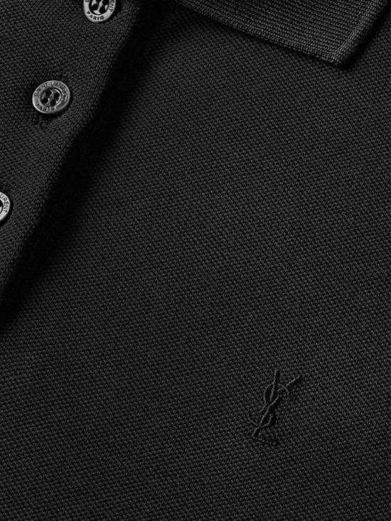 26FW 생로랑 폴로 티셔츠 A003I4Y38EK 1000 Nero - SAINT LAURENT