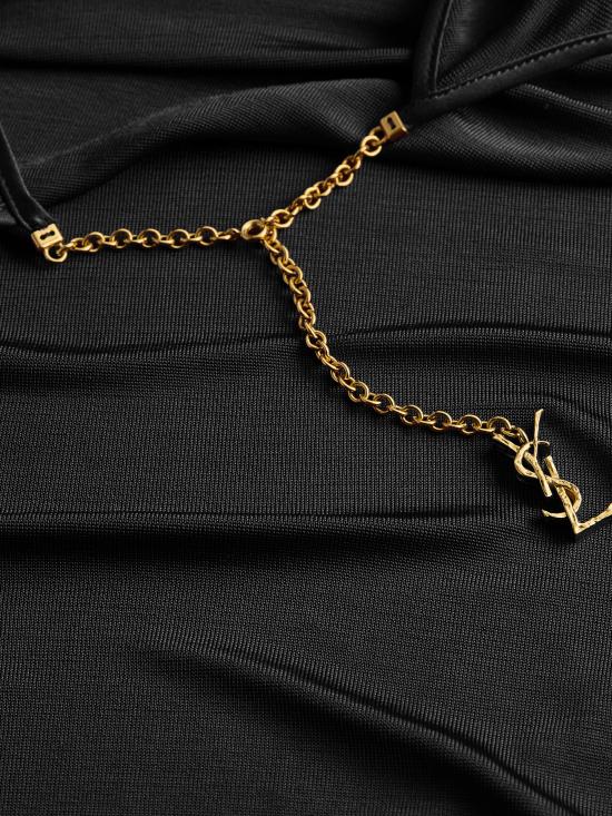 26FW 생로랑 바디수트 티셔츠 876794Y38DS 1000 Nero - SAINT LAURENT