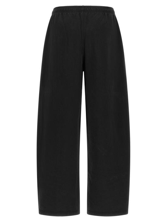 26FW 알렉산더 왕 스트레이트 팬츠 로고 플리스 팬츠 블랙 - ALEXANDER WANG