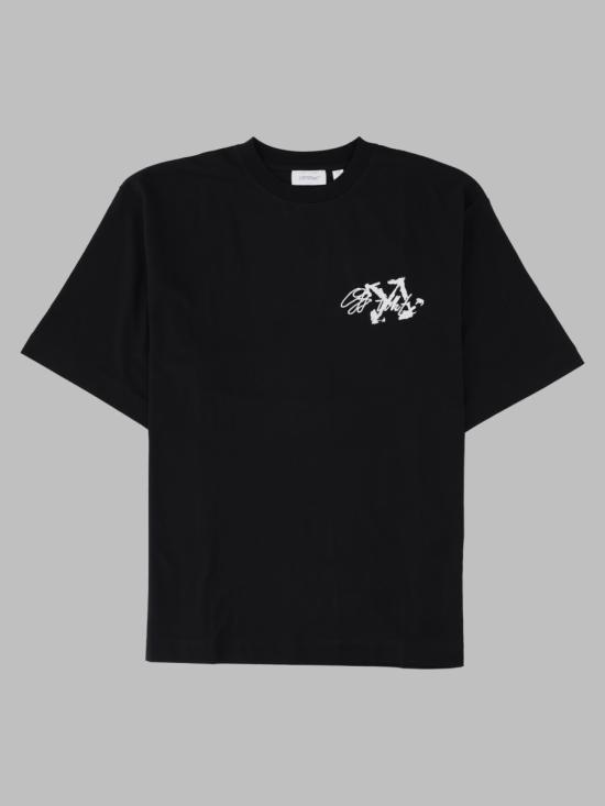 26FW 오프화이트 반팔 티셔츠 44MAA120 F26J00J001 BLACK