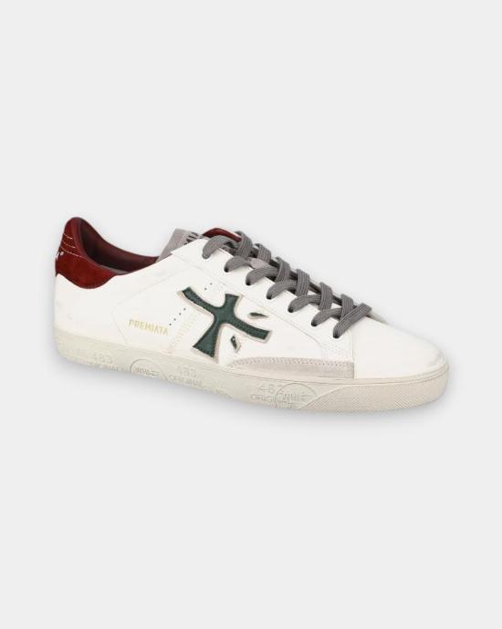  프리미아타 스티븐 로우 스니커즈 STEVEN 7631 White burdeos - PREMIATA