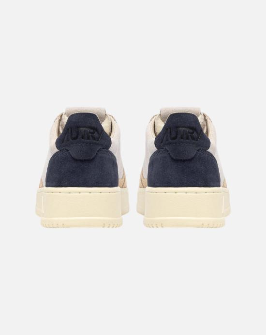 26FW 오트리 메달리스트 로우 스니커즈 AULM TS29 SPACE WHITE SAND NAVY - AUTRY