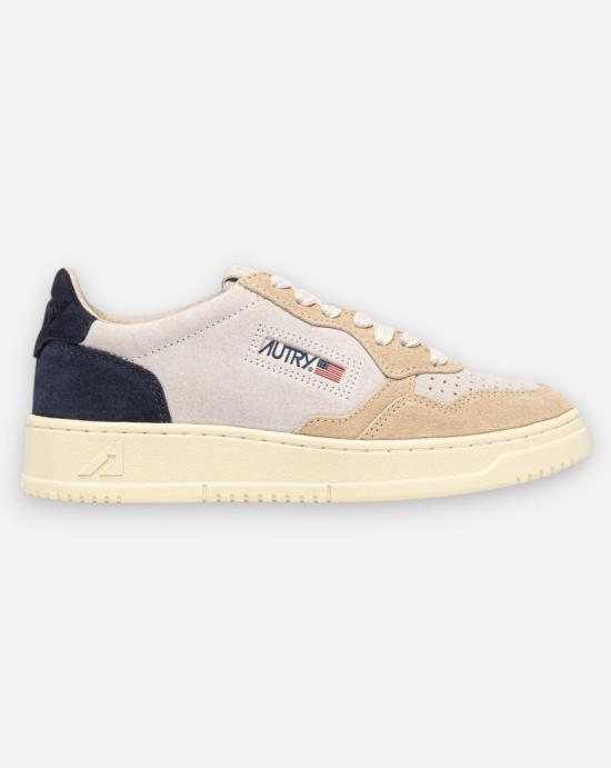 26FW 오트리 메달리스트 로우 스니커즈 AULM TS29 SPACE WHITE SAND NAVY