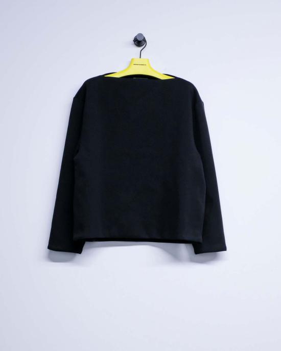  LII 긴팔 티셔츠 Lii 코튼 블렌드 에어 레이어 저지 보트넥 스웨트셔츠 - OTHER BRANDS