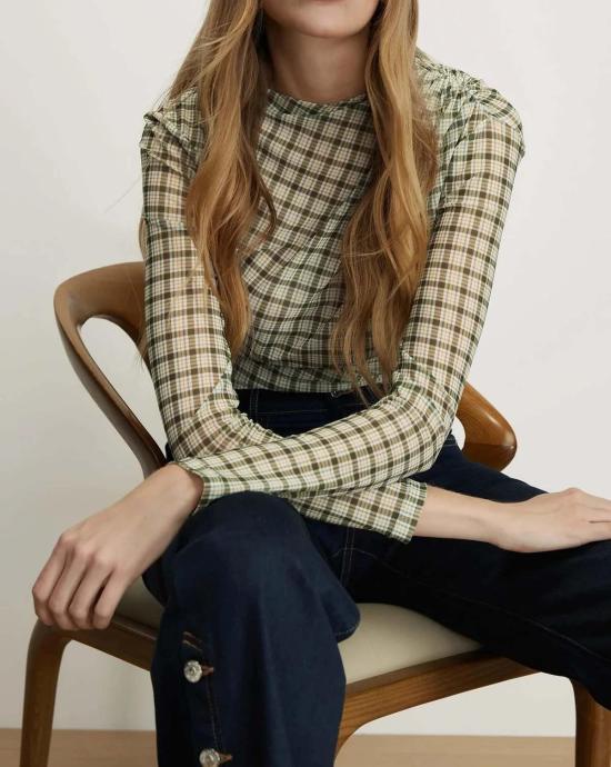  베로니카비어드 셔츠 베로니카 비어드 누비나 체크무늬 상의 - VERONICA BEARD