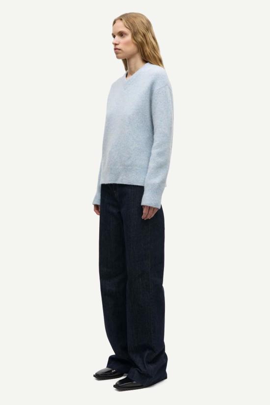  삼소앤삼소 스웨터 Samsøe Samsøe Samelody V 넥 - SAMSOE SAMSOE