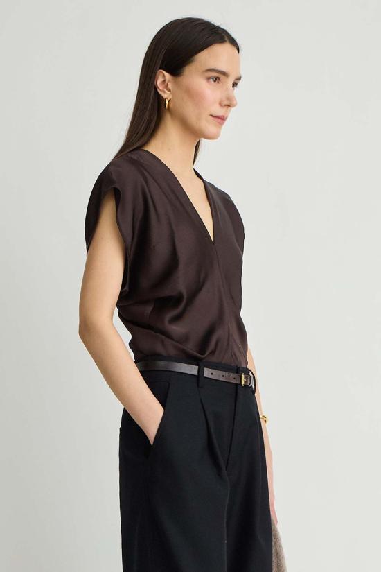  어피스 어파트 셔츠 Apiece Apart Monde Drape Bias Top Moonstone - APIECE APART
