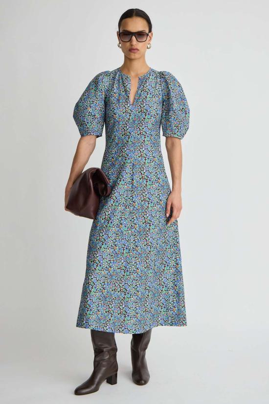  어피스 어파트 롱 원피스 Apiece Apart Sculpted Sabina Maxi Dress Cloud Cottage Floral - APIECE APART