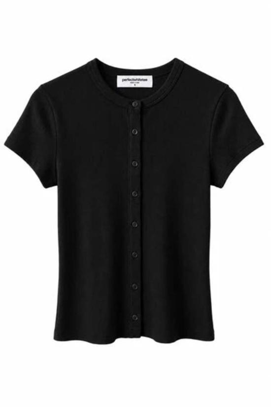  퍼펙트 화이트 티 가디건 미리암 골지 반팔 - PERFECT WHITE TEE