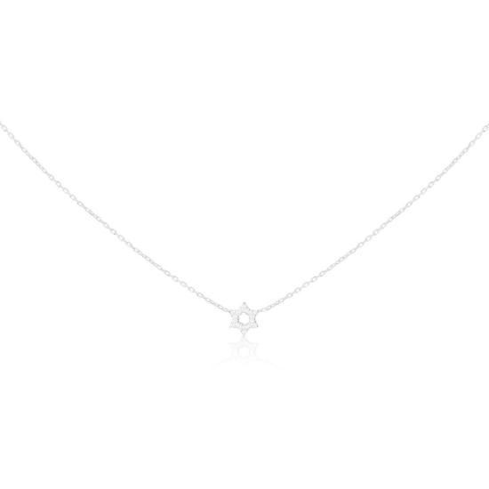  Aleph Bet 목걸이/팬던트 알레프 베트 타이니 다윗의 별 목걸이 14k 골드 다이아몬드 장식 - OTHER BRANDS
