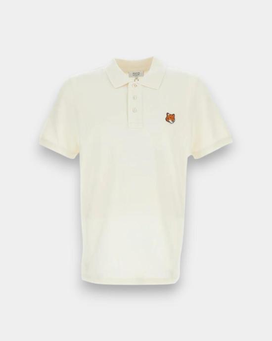 26SS 메종키츠네 폭스 헤드 레귤러 폴로 티셔츠 PM00209KP0002 0063 Noble beige