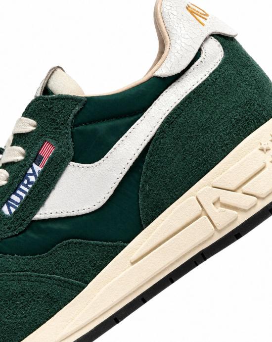 26FW 오트리 릴윈드 로우 나일론 스웨이드 스니커즈 WWLM NC41 WHITE BOTANICAL GARDEN GREEN - AUTRY