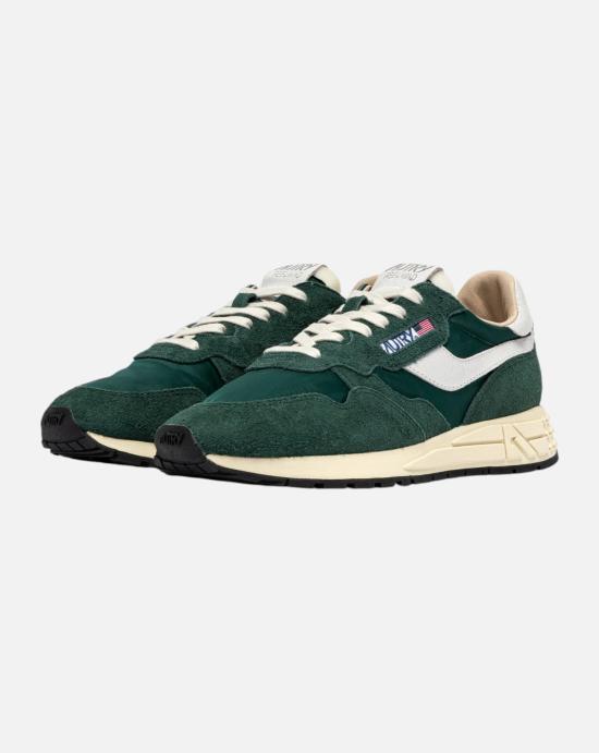 26FW 오트리 릴윈드 로우 나일론 스웨이드 스니커즈 WWLM NC41 WHITE BOTANICAL GARDEN GREEN - AUTRY