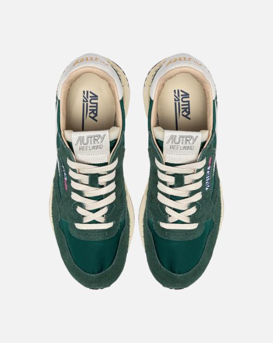 26FW 오트리 릴윈드 로우 나일론 스웨이드 스니커즈 WWLM NC41 WHITE BOTANICAL GARDEN GREEN - AUTRY