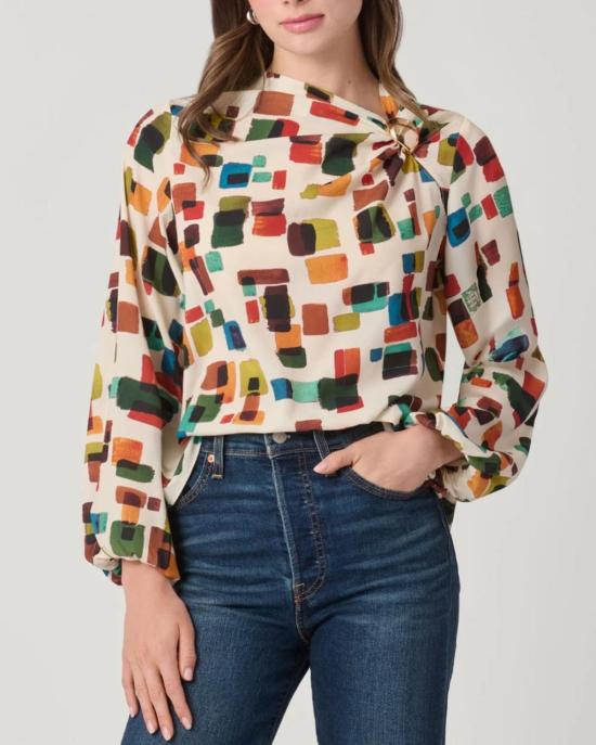  쇼산나 블라우스 쇼샨나 팩스턴 탑 아이보리 멀티