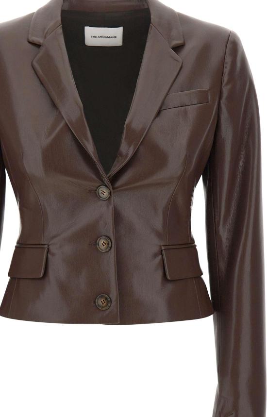26FW 안다마네 가죽 자켓 T203060A BROWN - ANDAMANE
