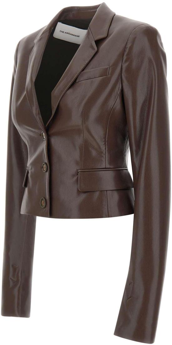26FW 안다마네 가죽 자켓 T203060A BROWN - ANDAMANE