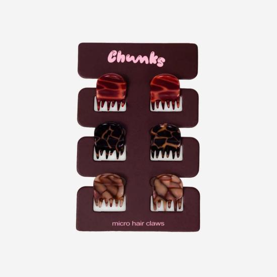  Chunks 헤어 액세서리 청크 테라 마이크로 클로