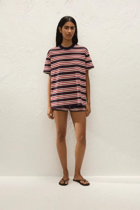  페이스풀더브랜드 반팔 티셔츠 Faithfull The Brand Le Paz Cila 스트라이프 티셔츠 - FAITHFULL THE BRAND