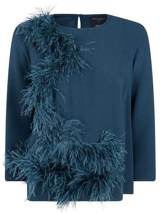 26FW 안토넬리 피렌체 탑 R2587 355C 317 DARK GREEN