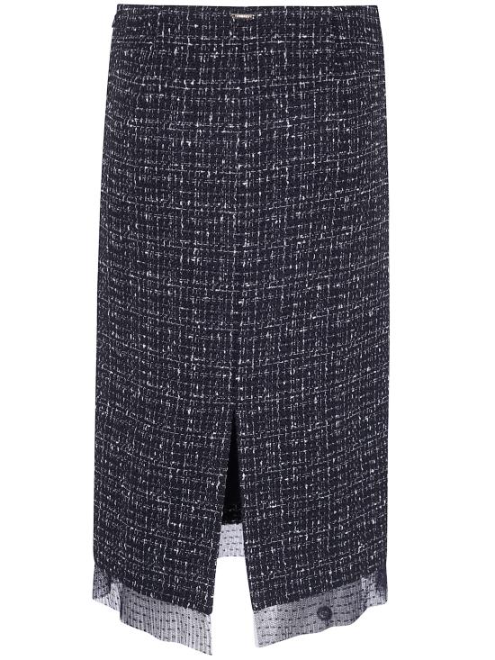 26FW 트윈셋 미디 스커트 262TP2084 13857 BLACK GREY BOUCLE - TWINSET