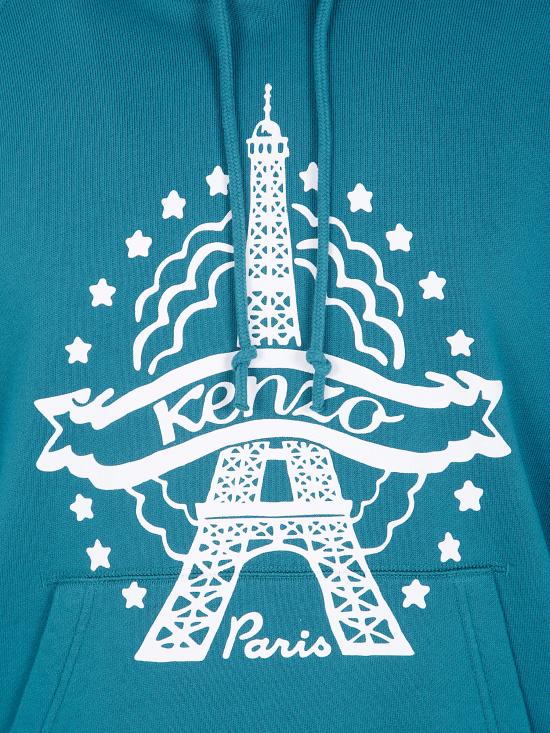 26FW 겐조 후드 티셔츠 FG65HO5534MQ 55 BOTTLE GREEN - KENZO