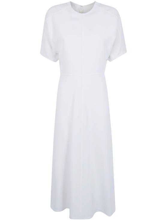 26FW 빅토리아 베컴 미디 원피스 1426WDR007752A 2537 BRIGHT IVORY