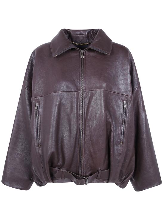26FW EMMETI 가죽 자켓 CLAUDIA NUOVAZELANDA BROWN GOLD