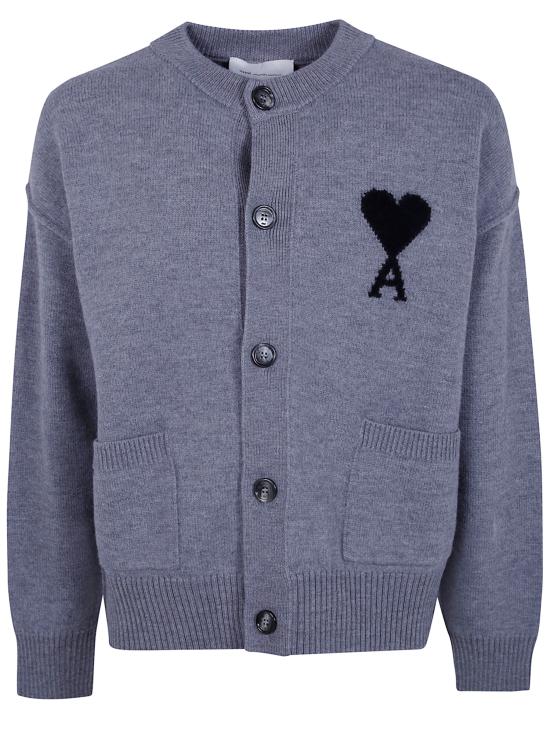 26FW 아미 ADC 크루넥 가디건 UKC368 018 A273 ASH GREY BLACK