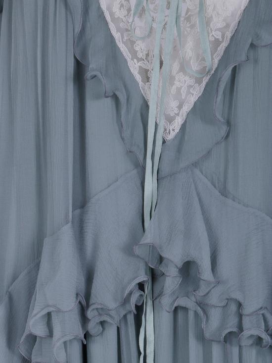 26FW 끌로에 미디 원피스 CH26ARO19001 38X SMOGGY GREEN - CHLOE