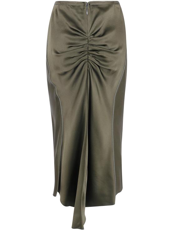 26FW 빅토리아 베컴 미디 스커트 1426WSK006985A 9990 MARSH GREEN - VICTORIA BECKHAM