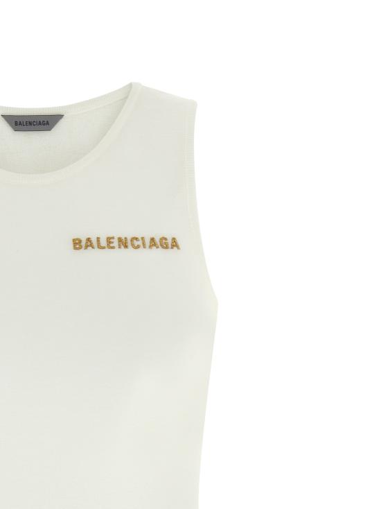 26FW 발렌시아가 코튼 탱크 탑 A000JDT34659000 White - BALENCIAGA