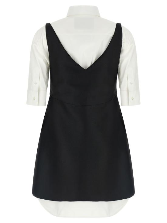 26FW 발렌시아가 하이브리드 셔츠 드레스 A00296TUT221000 White Black - BALENCIAGA