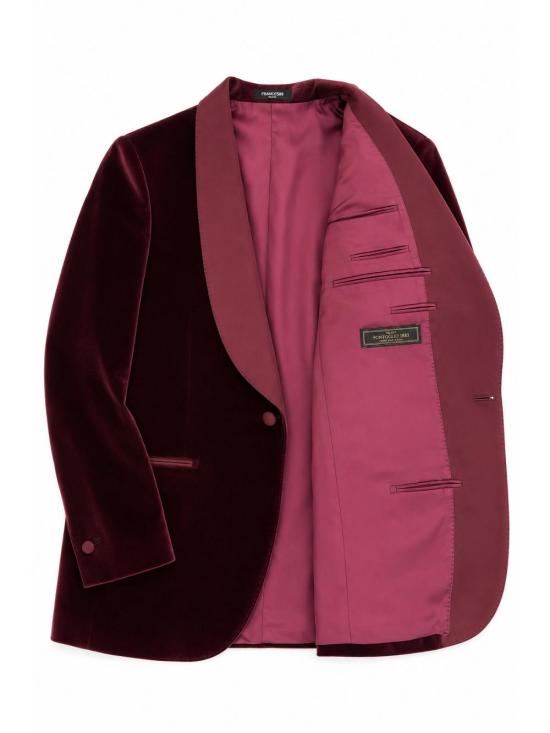 26FW 프랜지스 콜렉션 수트 자켓 23SECWATXG2BUI 62X BORDEAUX - FRANZESE COLLECTION