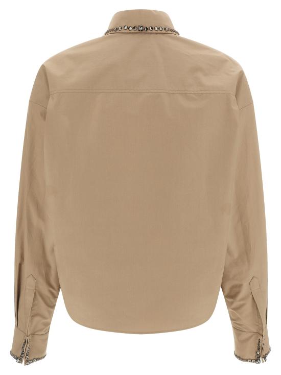 26FW 파비아나 필리피 블라우스/셔츠 크롭 셔츠, 셔츠와 블라우스, 베이지색 - FABIANA FILIPPI