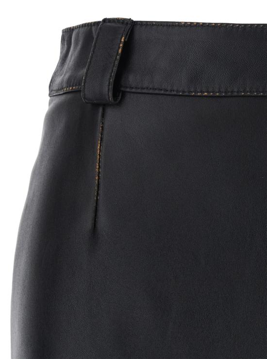 26FW 그리포니 스커트 G1AC0061ACU991GNEROCUOIO Black - GRIFONI