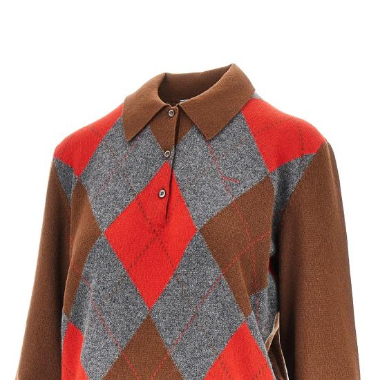 26FW 프라다 니트웨어 P24G3PSOOO6519 Brown - PRADA