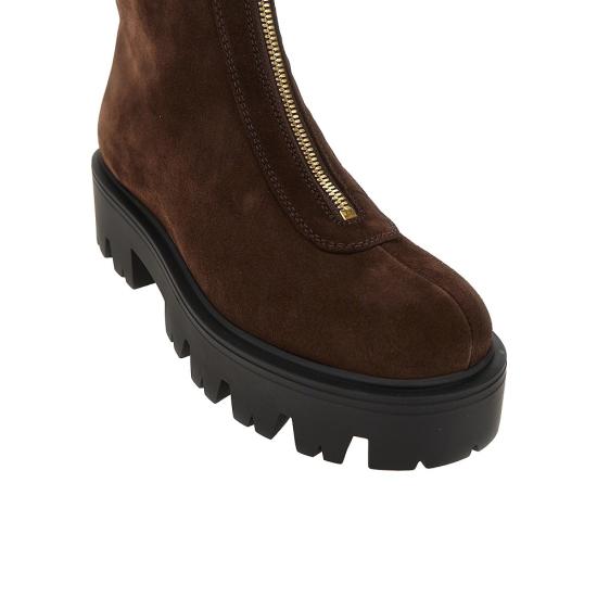 26FW 프라다 레더 지퍼 부티 1T328OF050054 Brown - PRADA