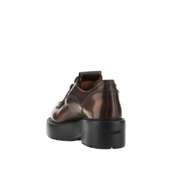 26FW 미우미우 플랫 슈즈 5E964DF0553KY8 Brown - MIU MIU