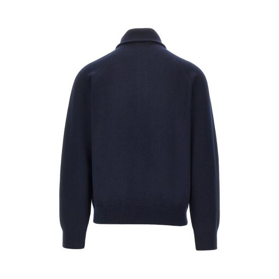 26FW 프라다 울 앤 캐시미어 폴로 스웨터 울 앤 캐시미어 폴로 스웨터 UMF398SOOO6242 Blue - PRADA