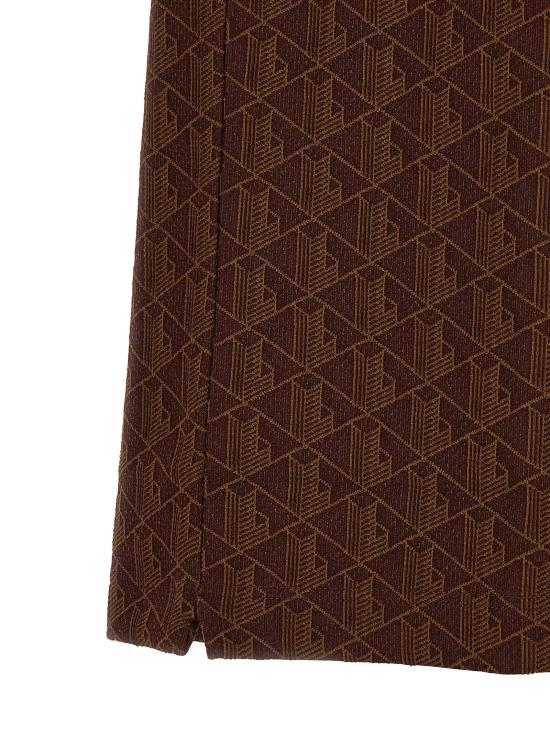 26FW 라코스테 스트라이프 칼라 모노그램 자카드 폴로 티셔츠 DH1417WD9 Brown - LACOSTE